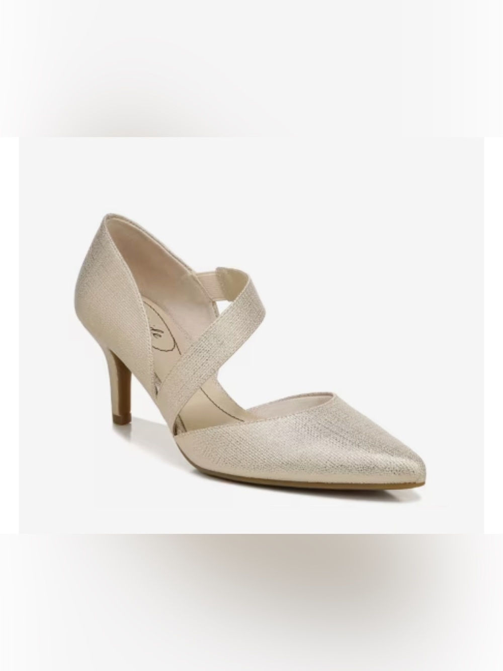 LifeStride Suki Pump SZ 7.5 color Gold Metallic